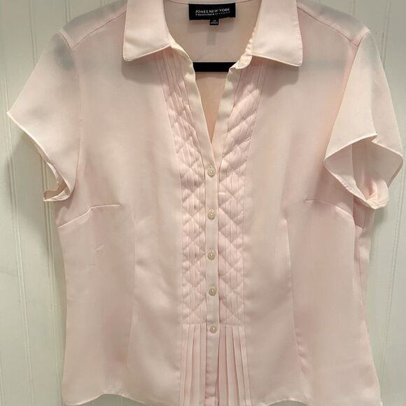 Jones New York Dusty pink button up blouse - Picture 1 of 6